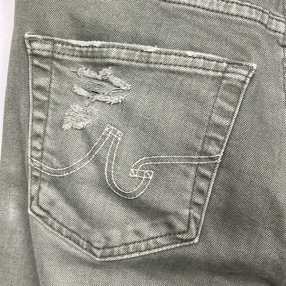 AG Adriano Goldschmied Womens Jeans 25R Dusty Green Ex-Boyfriend Slim Distressed - Picture 9 of 16